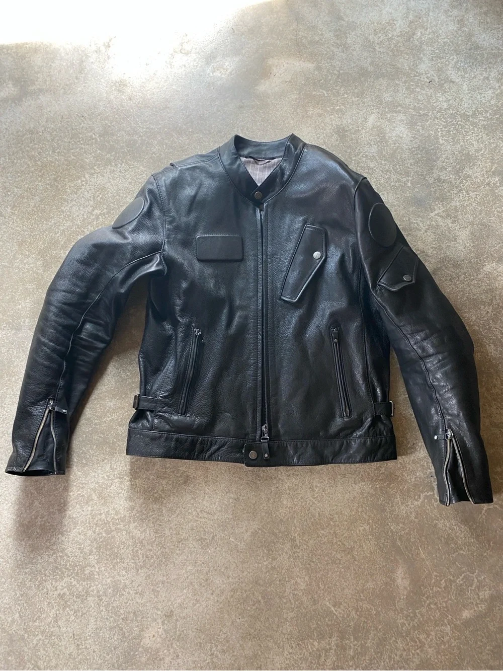 Spidi Fandango Leather Motorcycle Biker Jacket